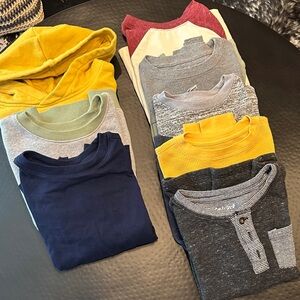 Cat & Jack Kids Crewneck Tops - Yellow, Gray, Blue